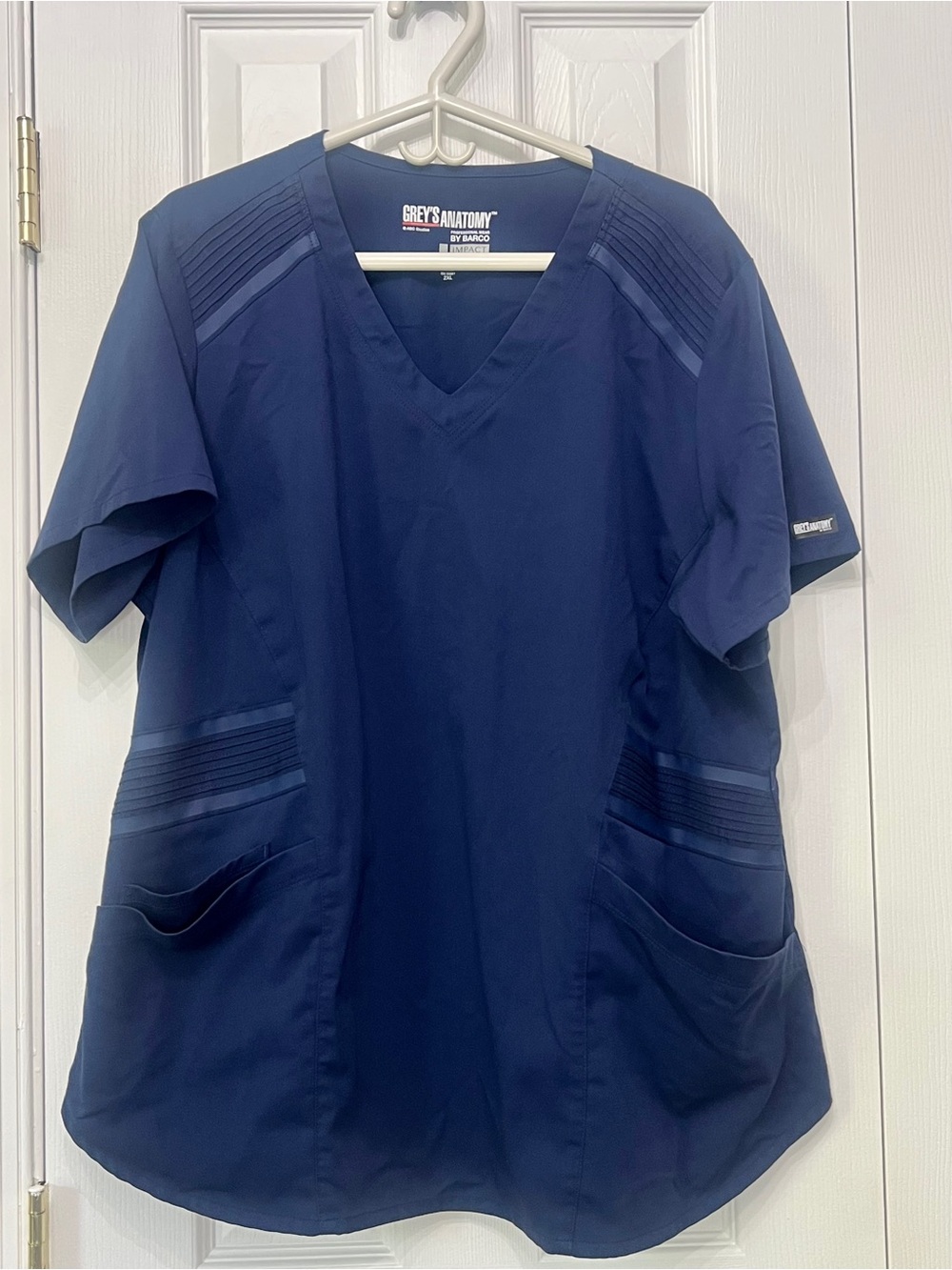 Grey's Anatomy Navy Blue V-Neck Scrub Top